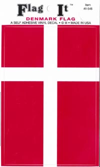 Flag-It Large Danish Flag Sticker Flag-It Large Danish Flag Sticker